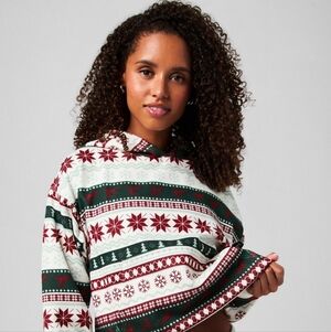 NWT Fabletics Cozy Fleece Cropped Sweatershirt-LRG